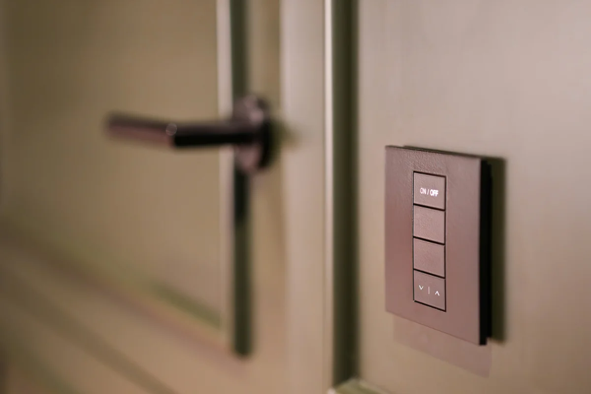 A wall-mounted smart control panel